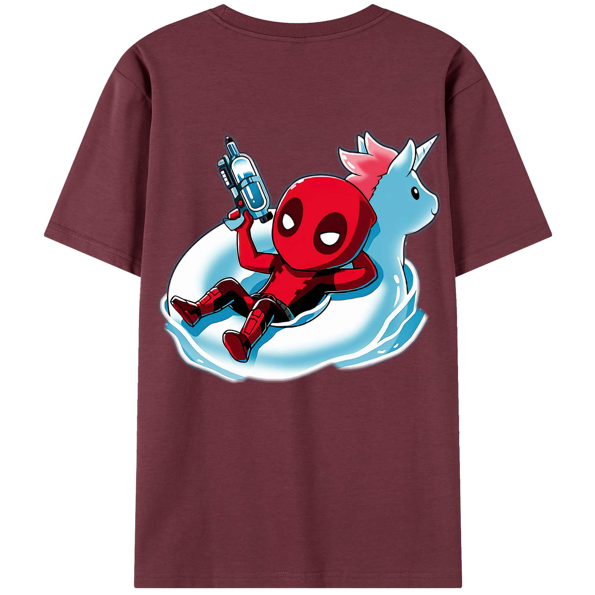 （画像用） Deadpool デッドプール 綿100％半袖Tシャツ（背面プリント）